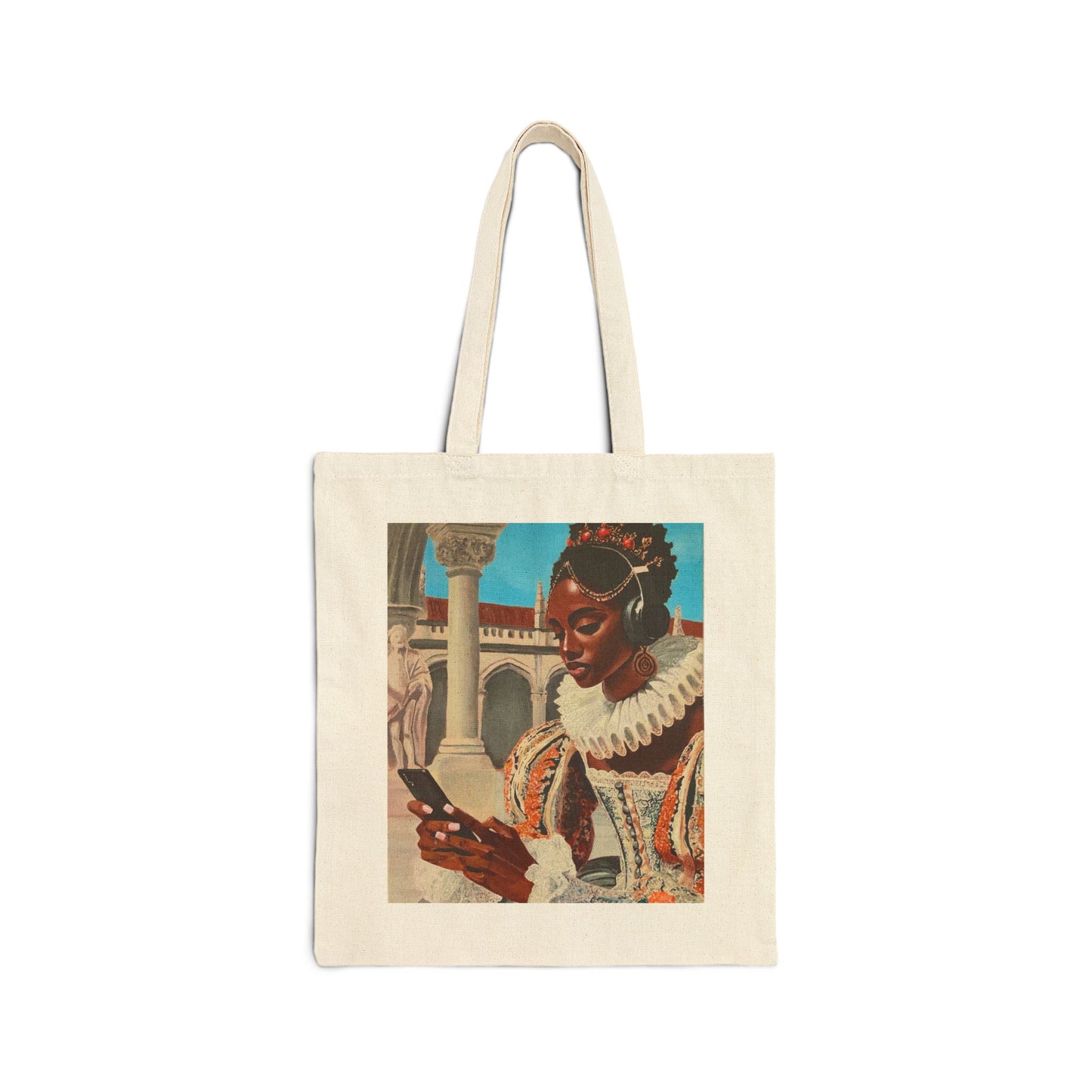 The Queen's Scroll Cotton Canvas Tote Bag