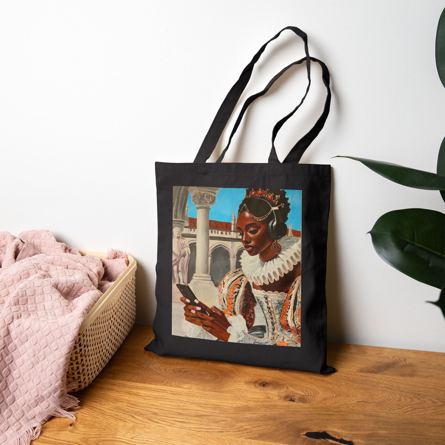 The Queen's Scroll Cotton Canvas Tote Bag
