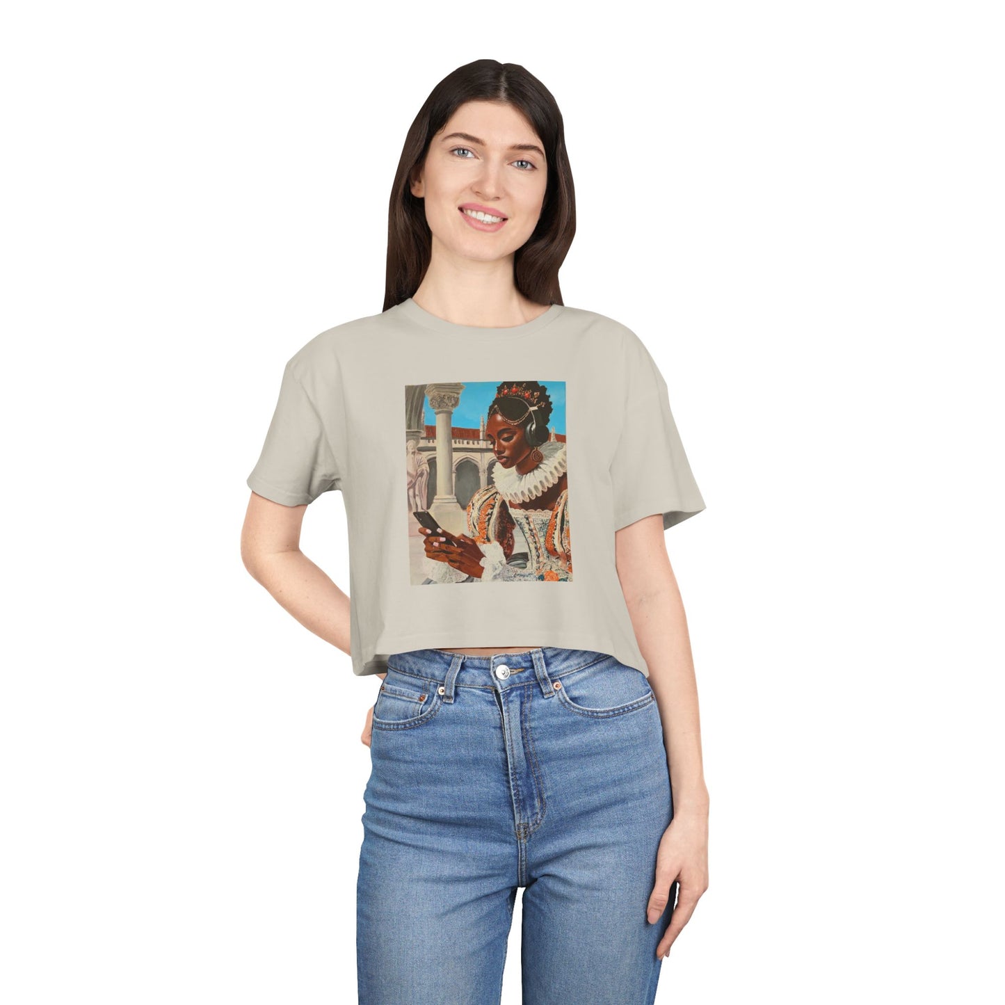 The Queen's Scroll Women's Crop Tee