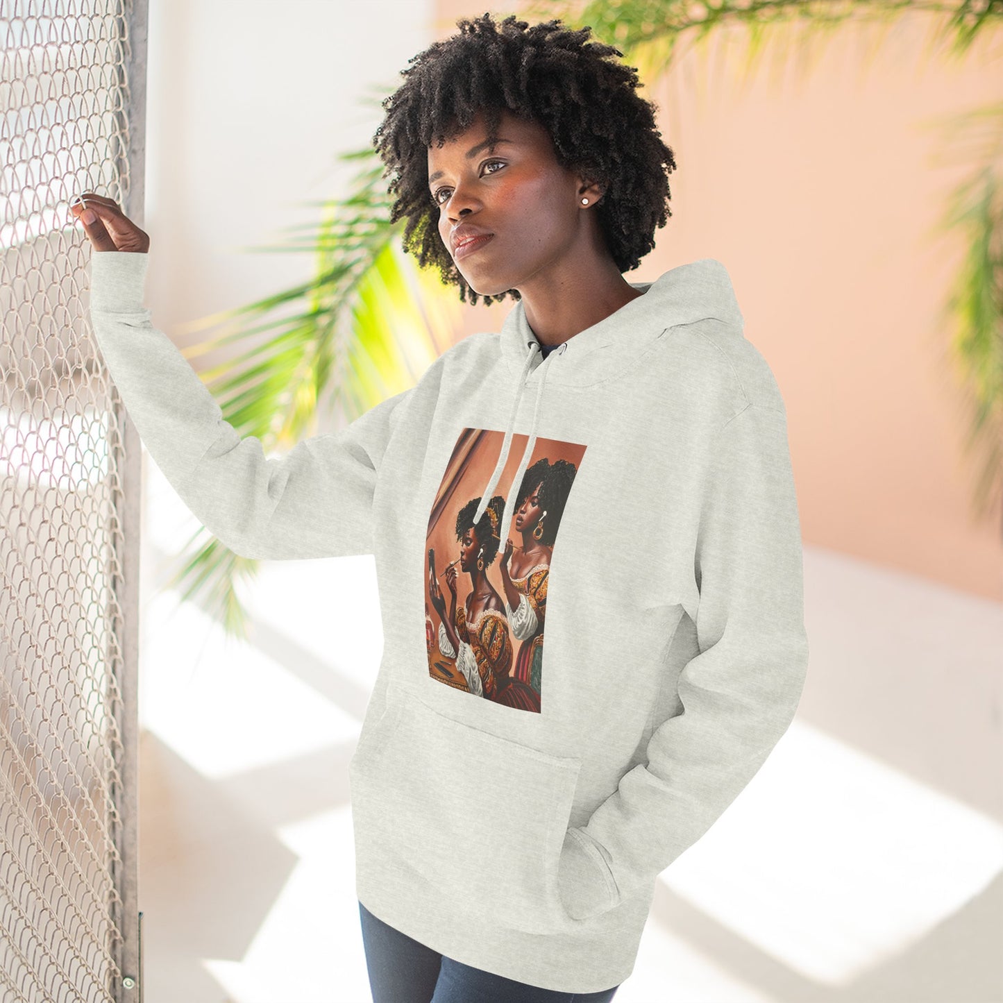 Fashionably Late Three-Panel Fleece Hoodie