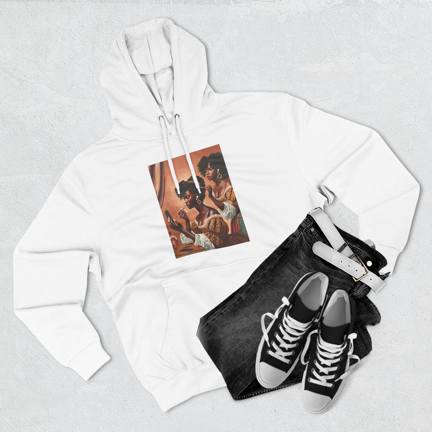 Fashionably Late Three-Panel Fleece Hoodie