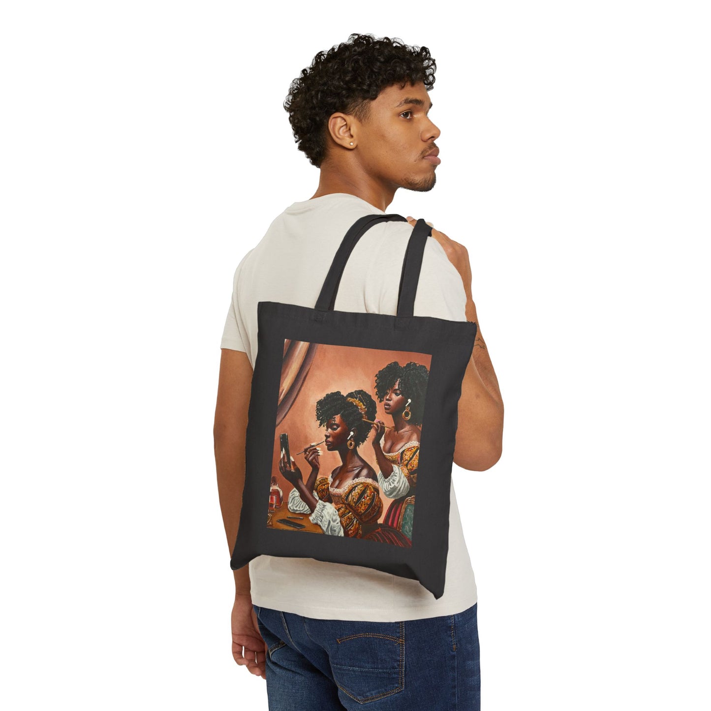 Fashionably Late Cotton Canvas Tote Bag