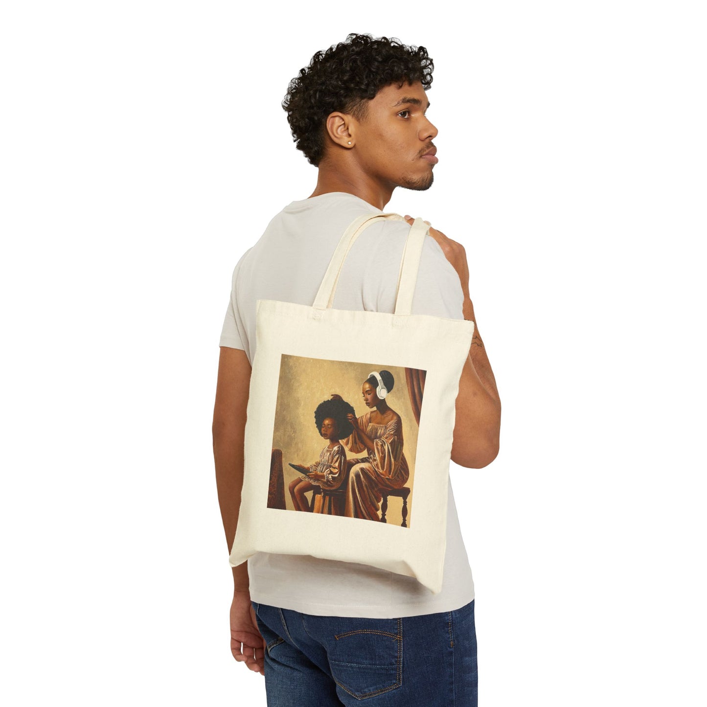 Crown Work Cotton Canvas Tote Bag