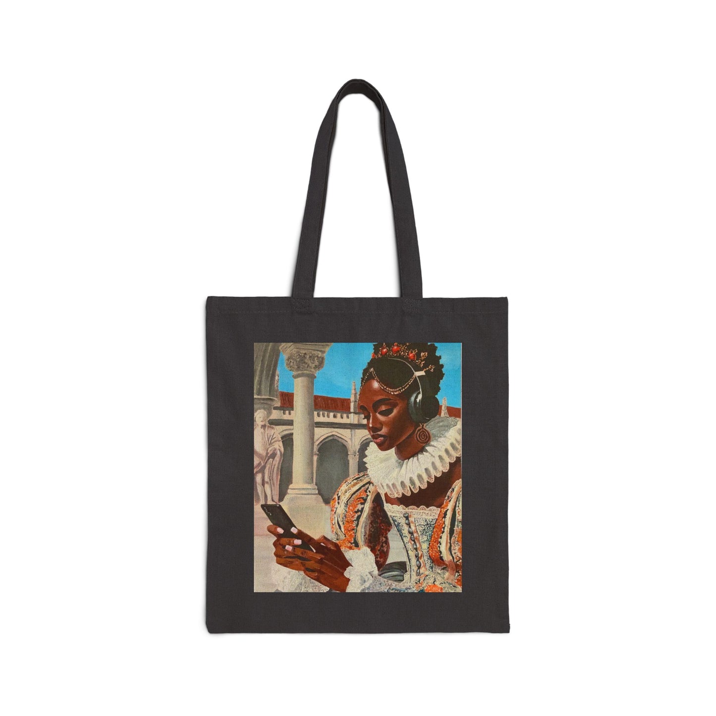 The Queen's Scroll Cotton Canvas Tote Bag