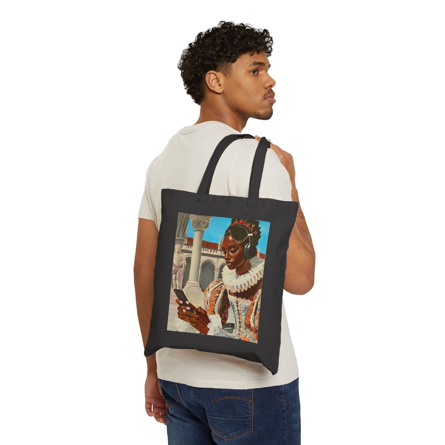 The Queen's Scroll Cotton Canvas Tote Bag