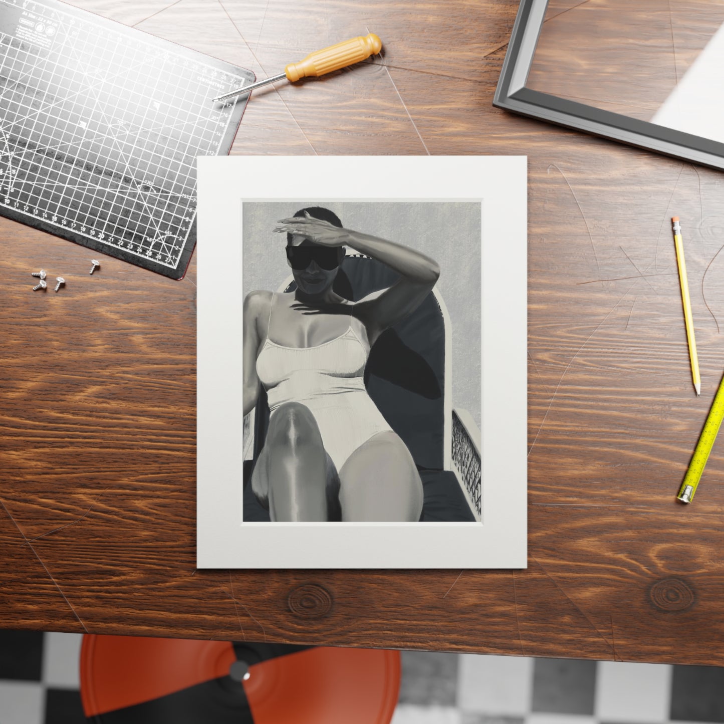Tracee Fine Art Prints (Passepartout Paper Frame)