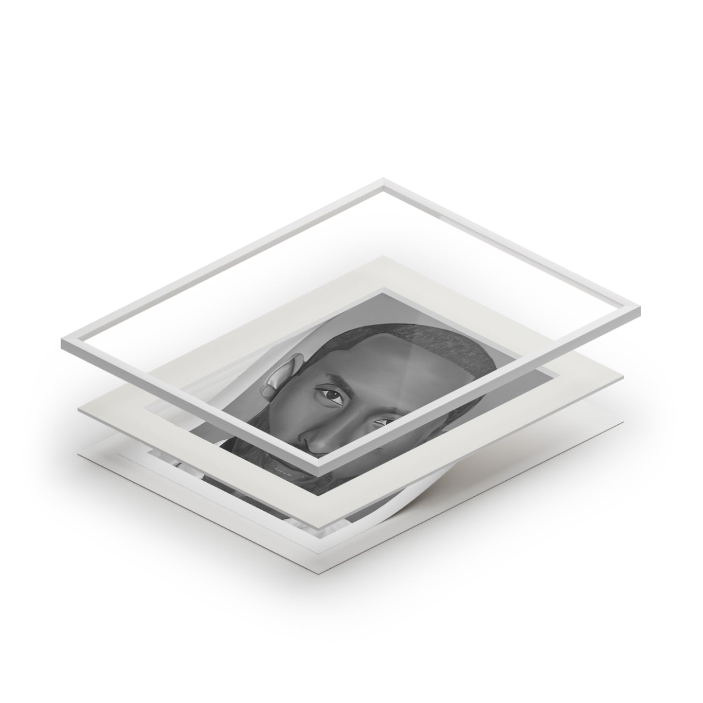 Black Mamba Fine Art Prints (Passepartout Paper Frame)
