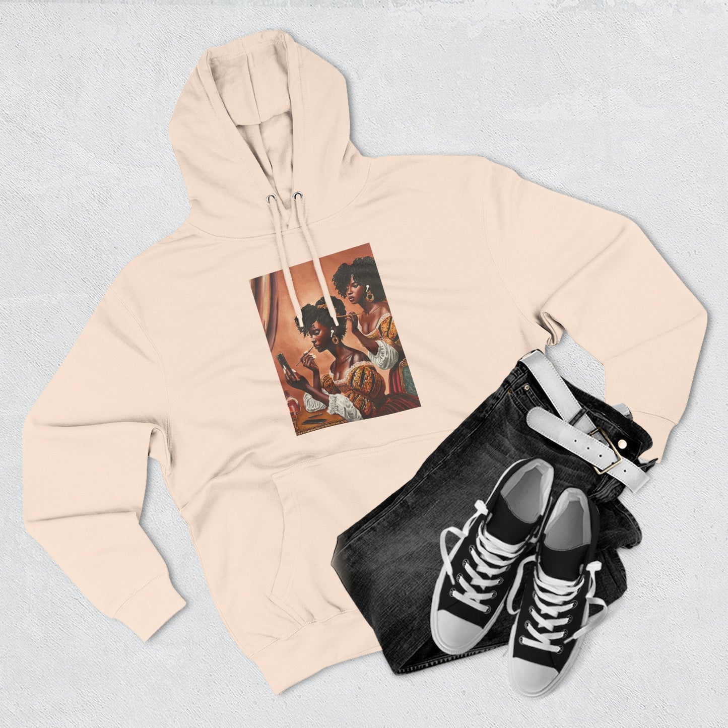 Fashionably Late Three-Panel Fleece Hoodie