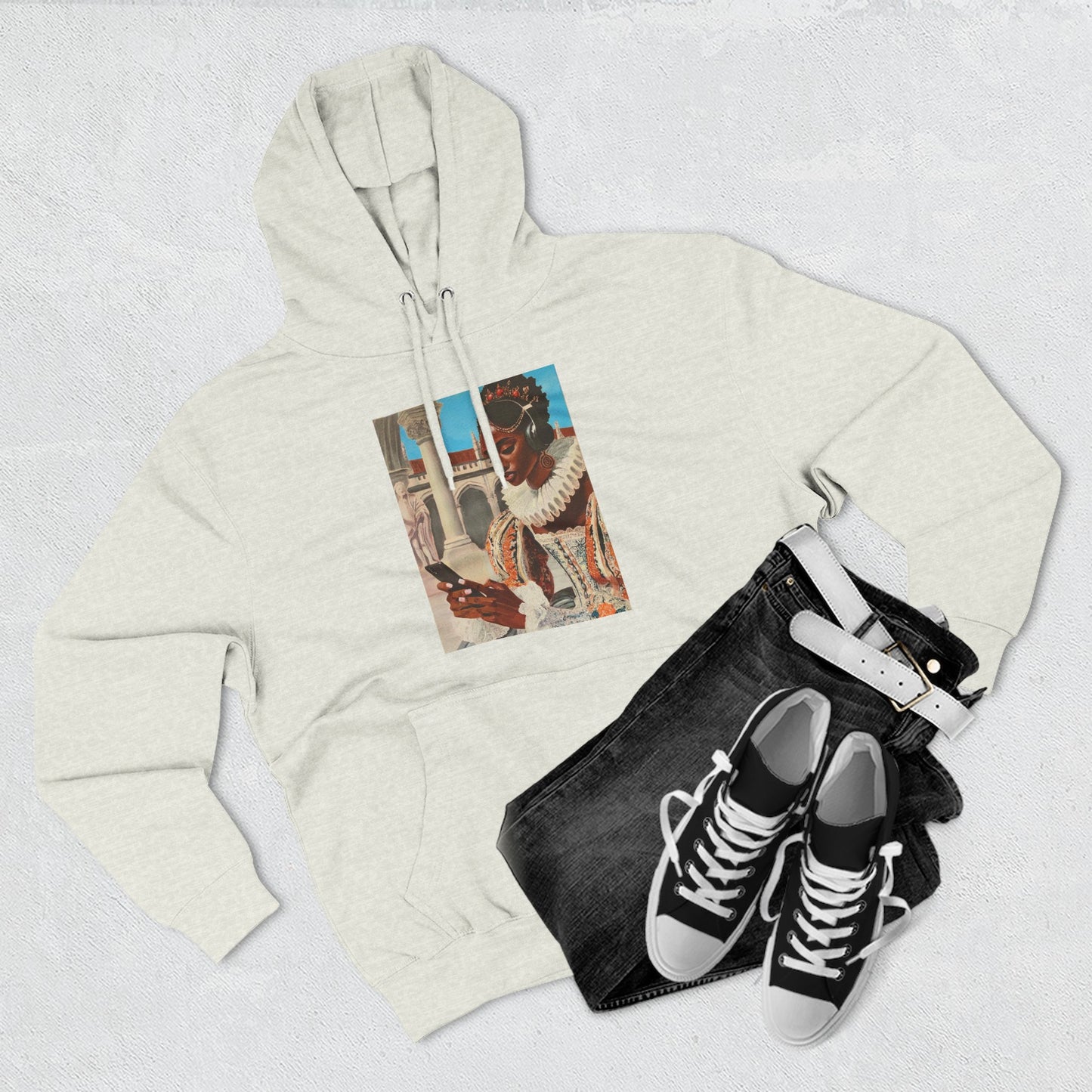 The Queen's Scroll Three-Panel Fleece Hoodie