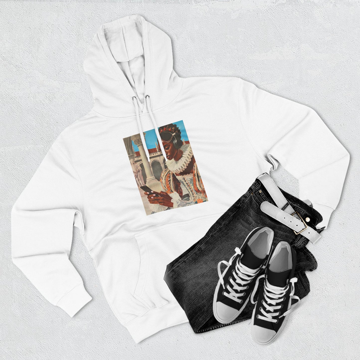 The Queen's Scroll Three-Panel Fleece Hoodie