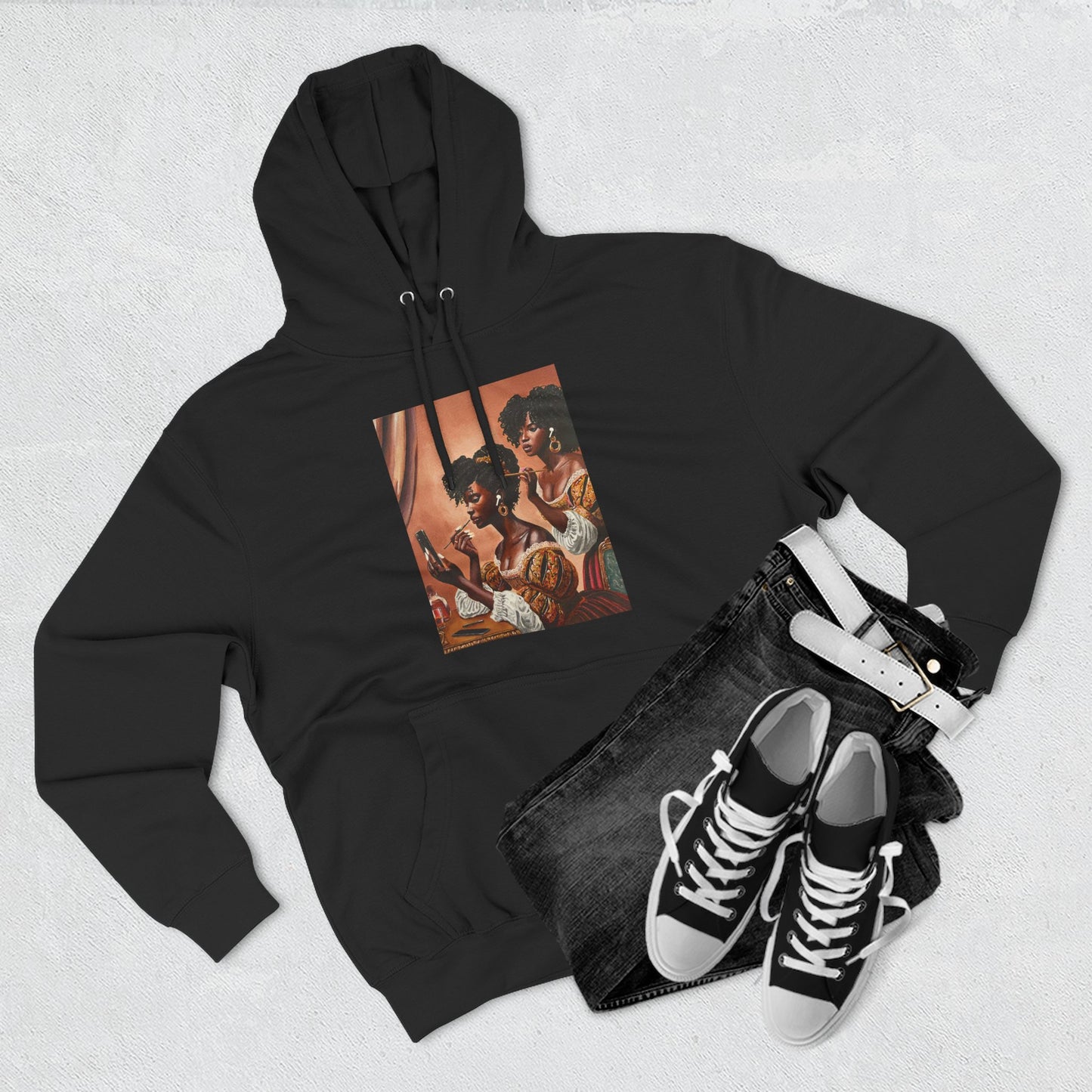 Fashionably Late Three-Panel Fleece Hoodie