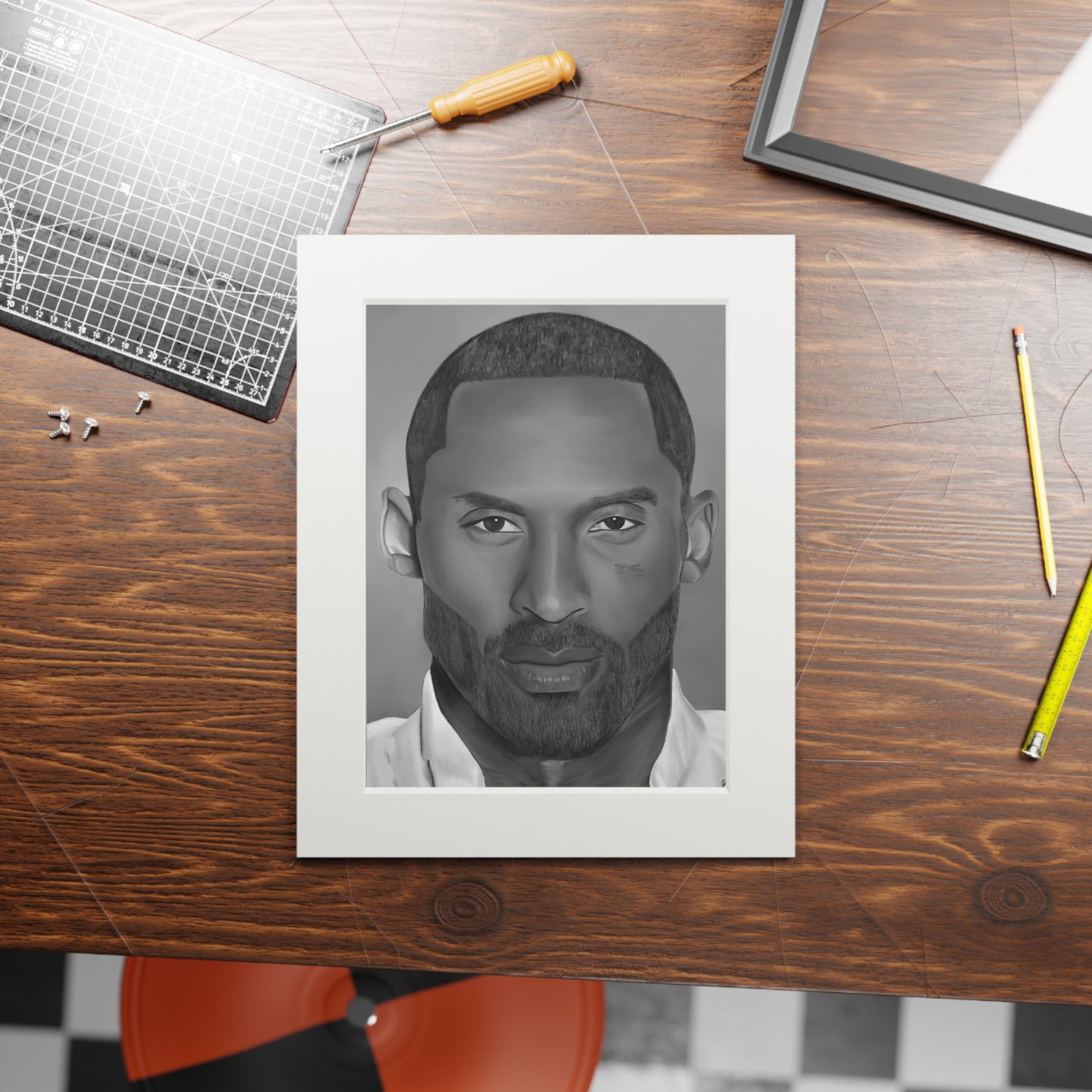 Black Mamba Fine Art Prints (Passepartout Paper Frame)