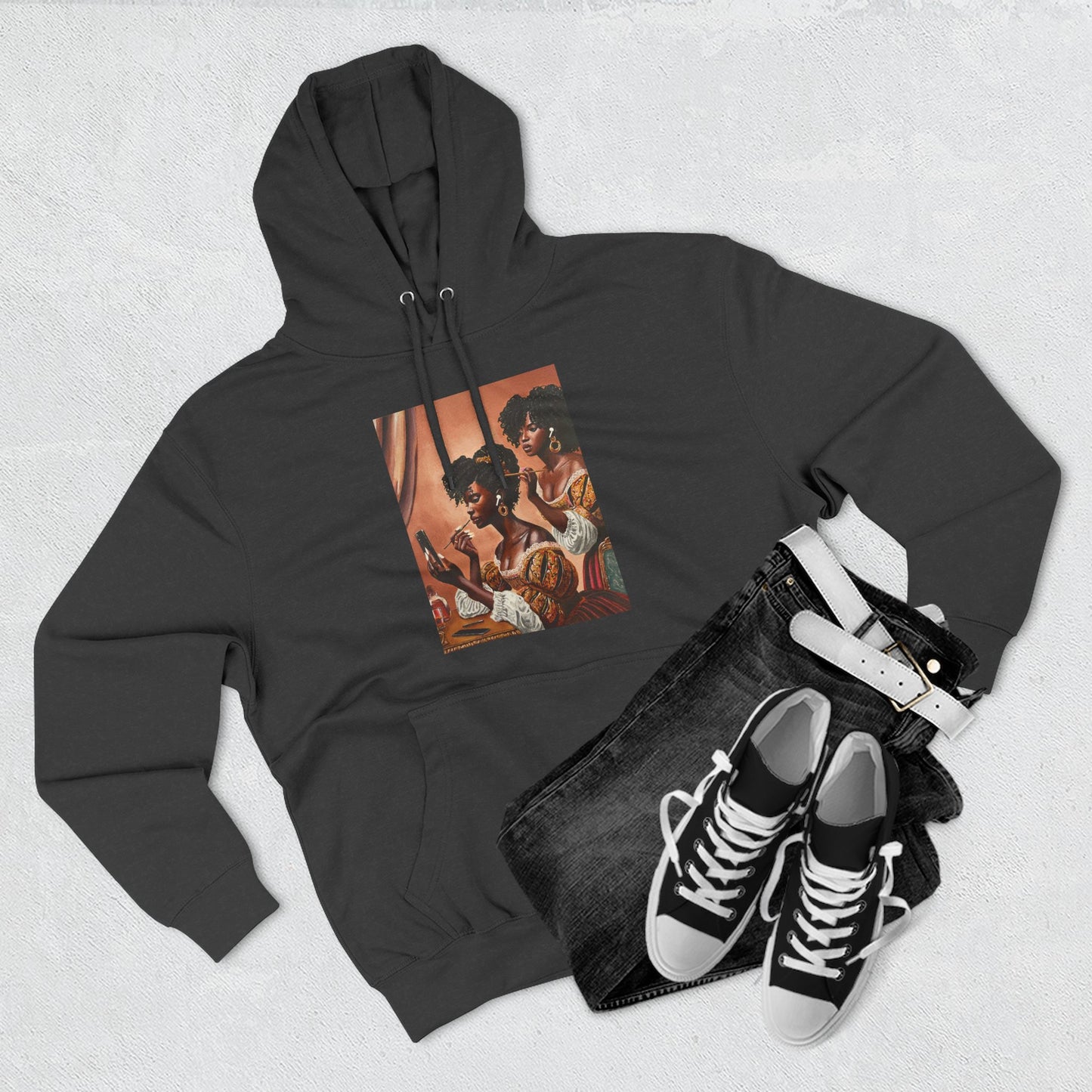Fashionably Late Three-Panel Fleece Hoodie
