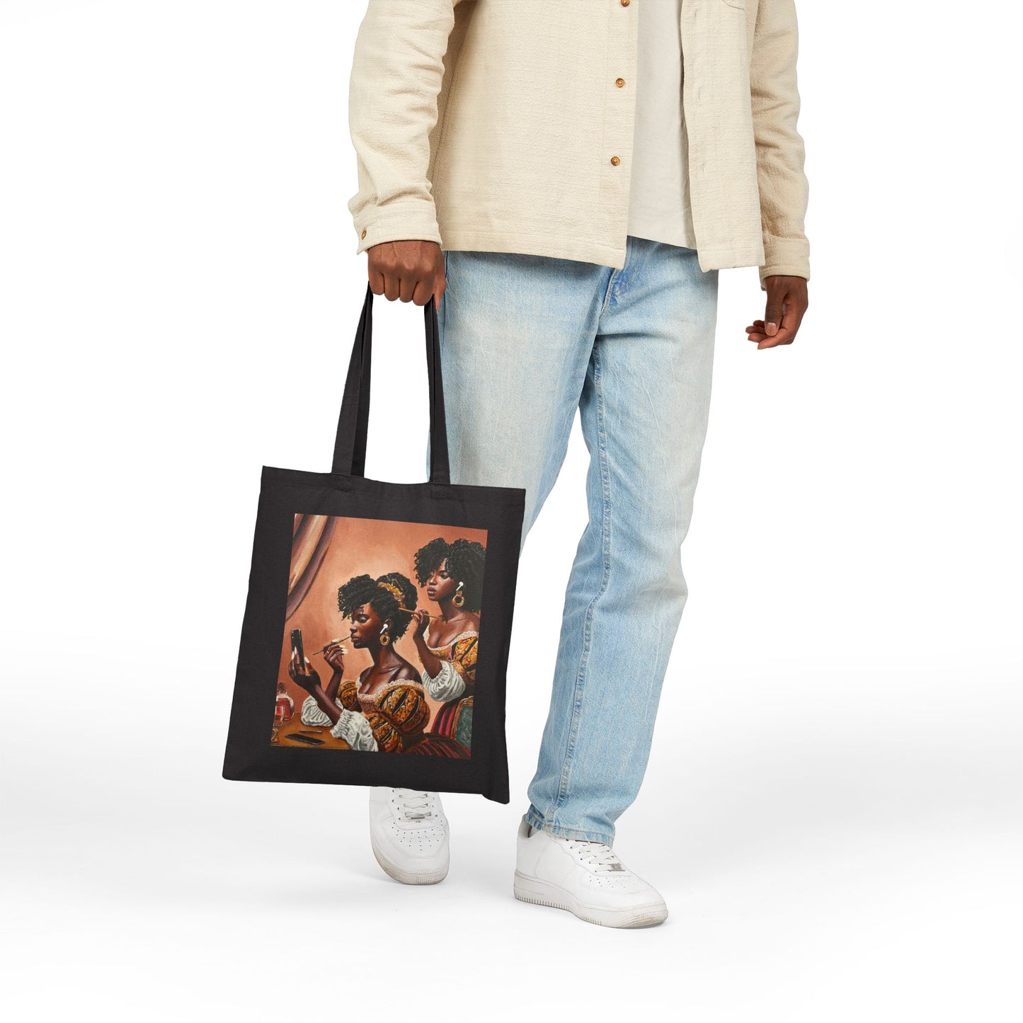 Fashionably Late Cotton Canvas Tote Bag