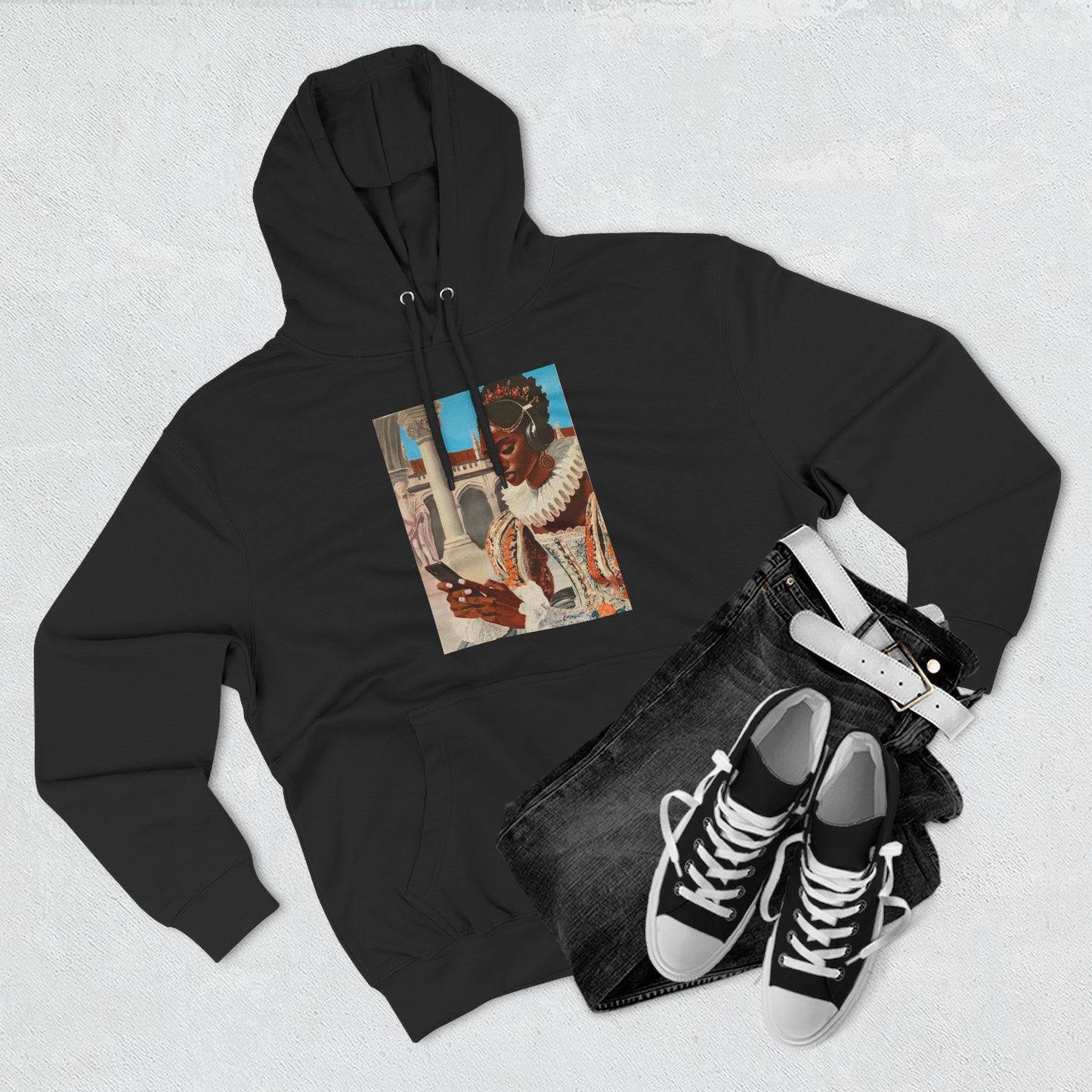 The Queen's Scroll Three-Panel Fleece Hoodie