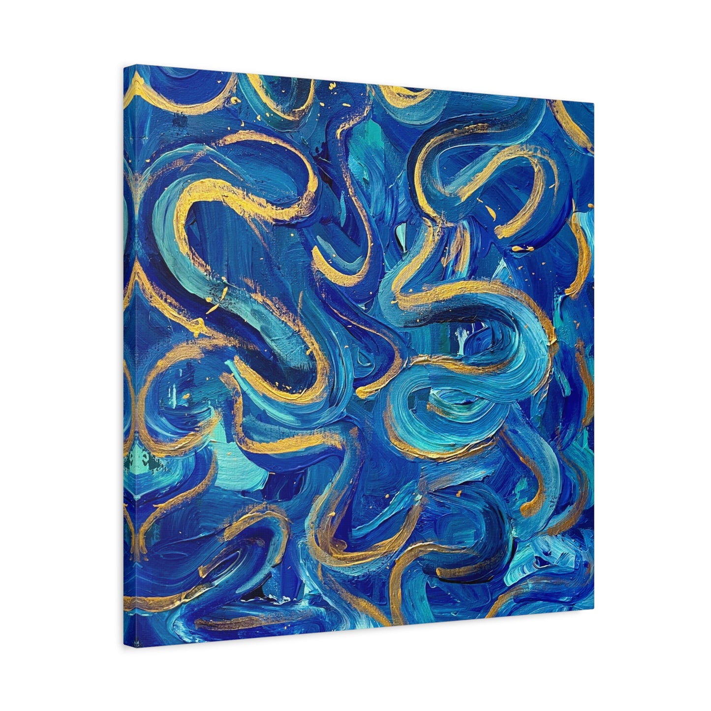 Blue Swirl Matte Canvas, Stretched, 1.25"
