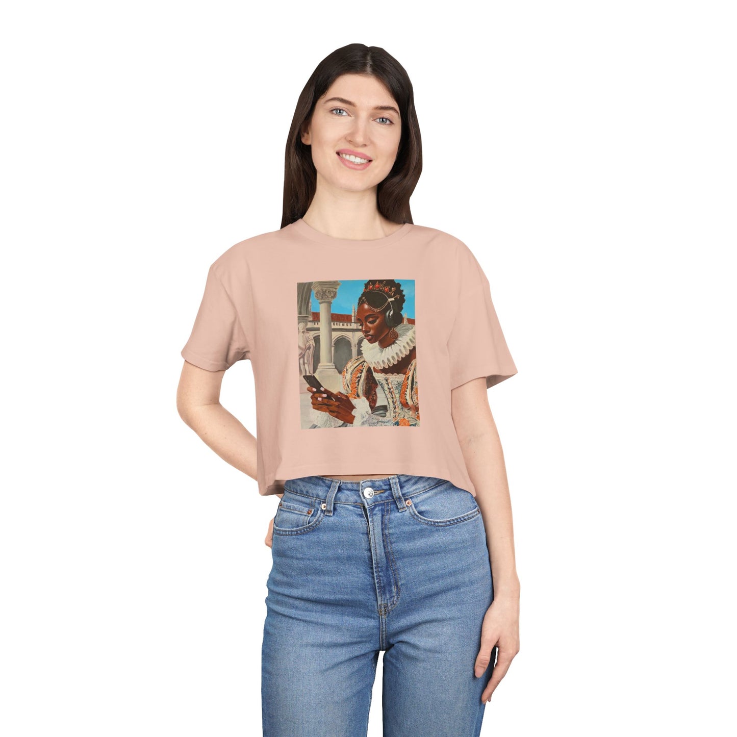 The Queen's Scroll Women's Crop Tee