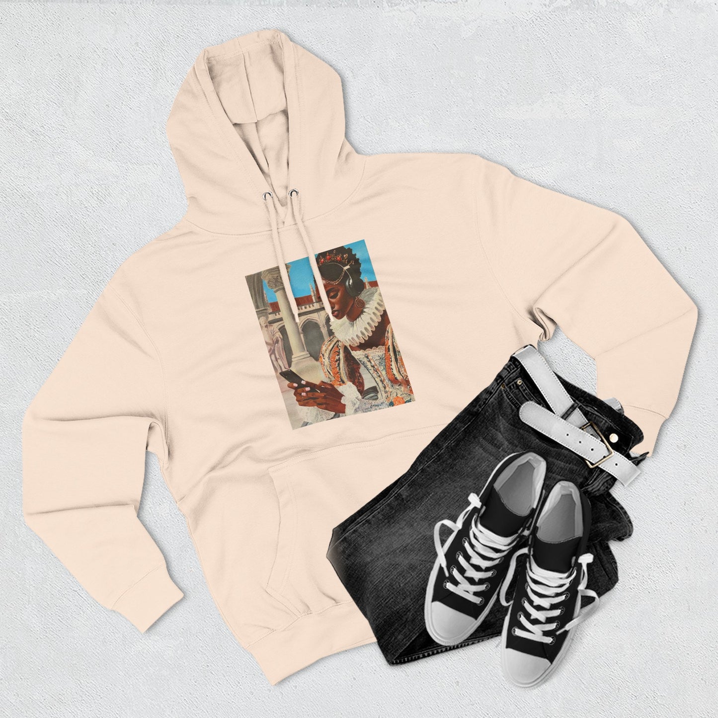 The Queen's Scroll Three-Panel Fleece Hoodie