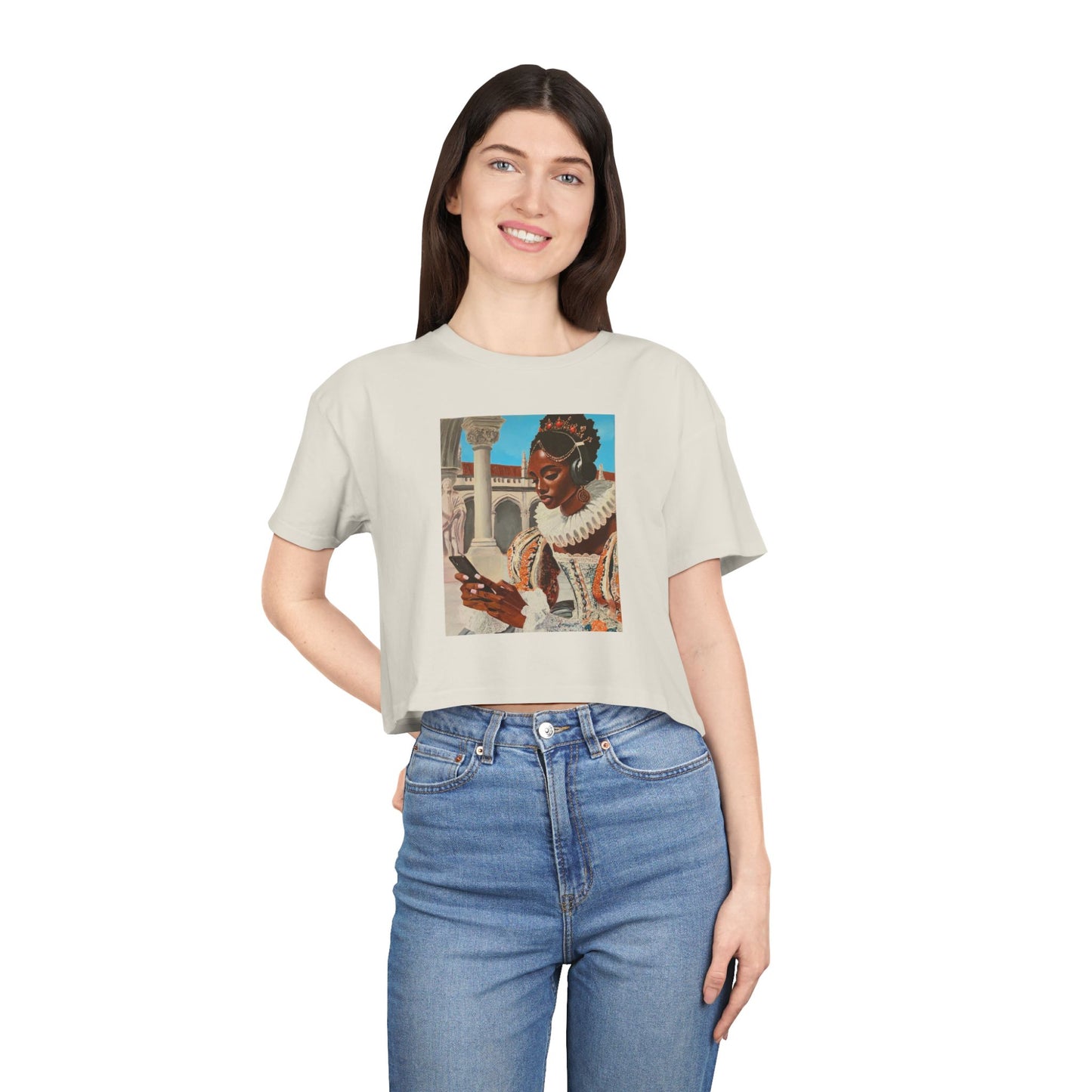 The Queen's Scroll Women's Crop Tee
