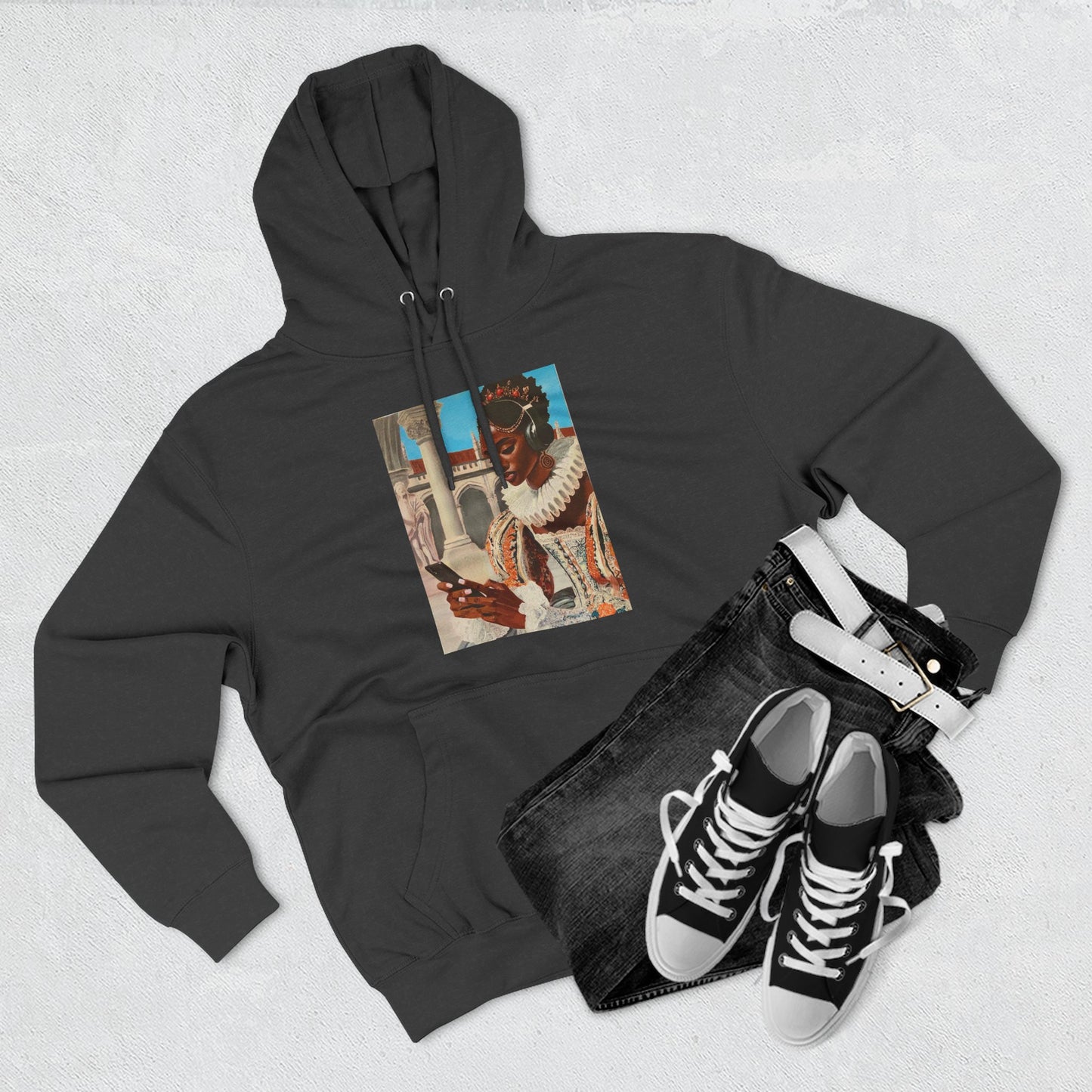 The Queen's Scroll Three-Panel Fleece Hoodie