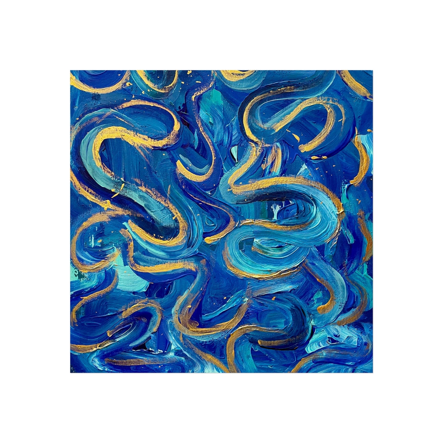 Blue Swirl Fine Art Posters