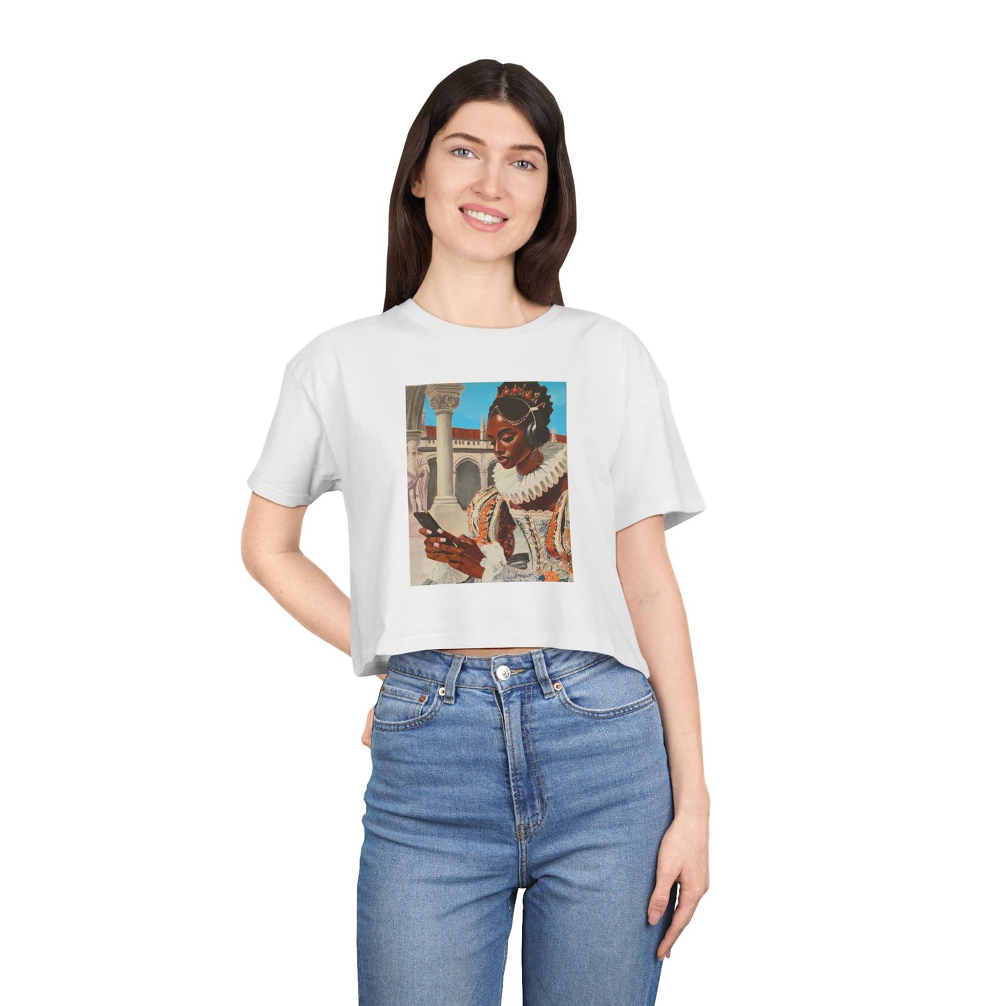 The Queen's Scroll Women's Crop Tee