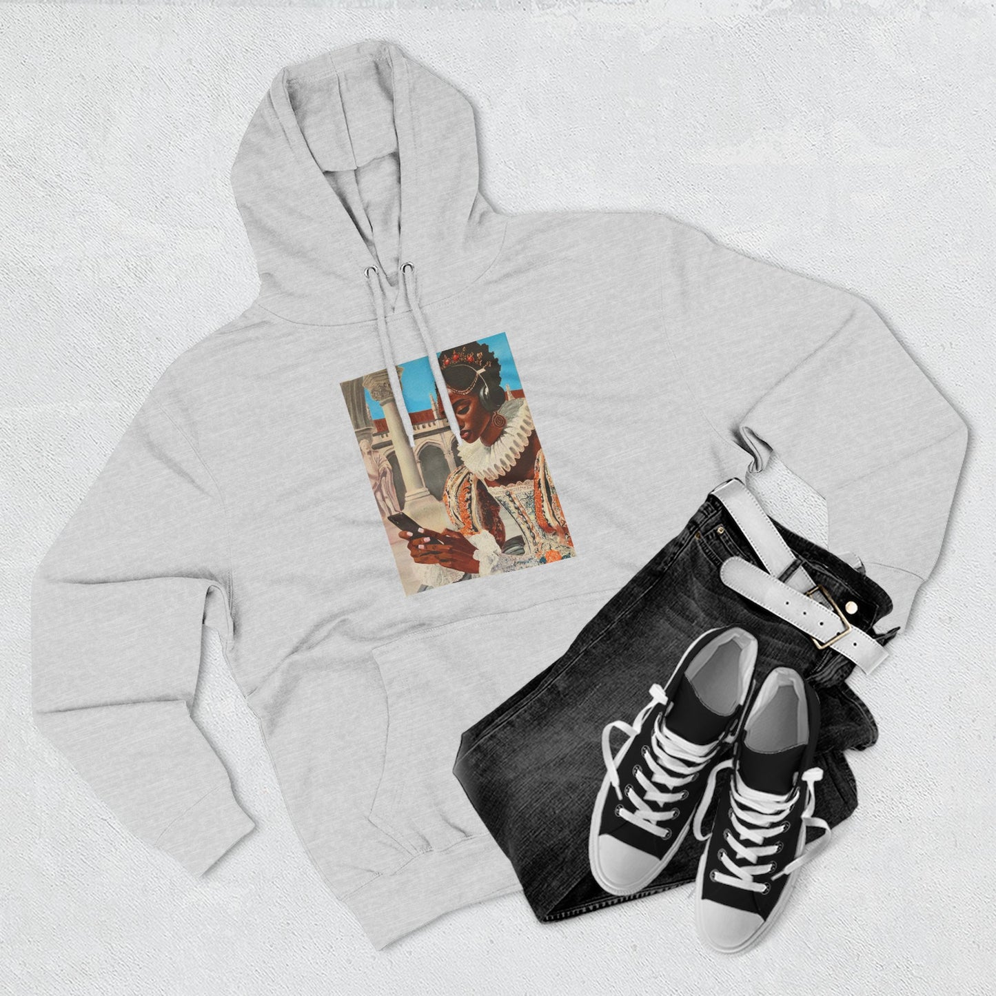 The Queen's Scroll Three-Panel Fleece Hoodie