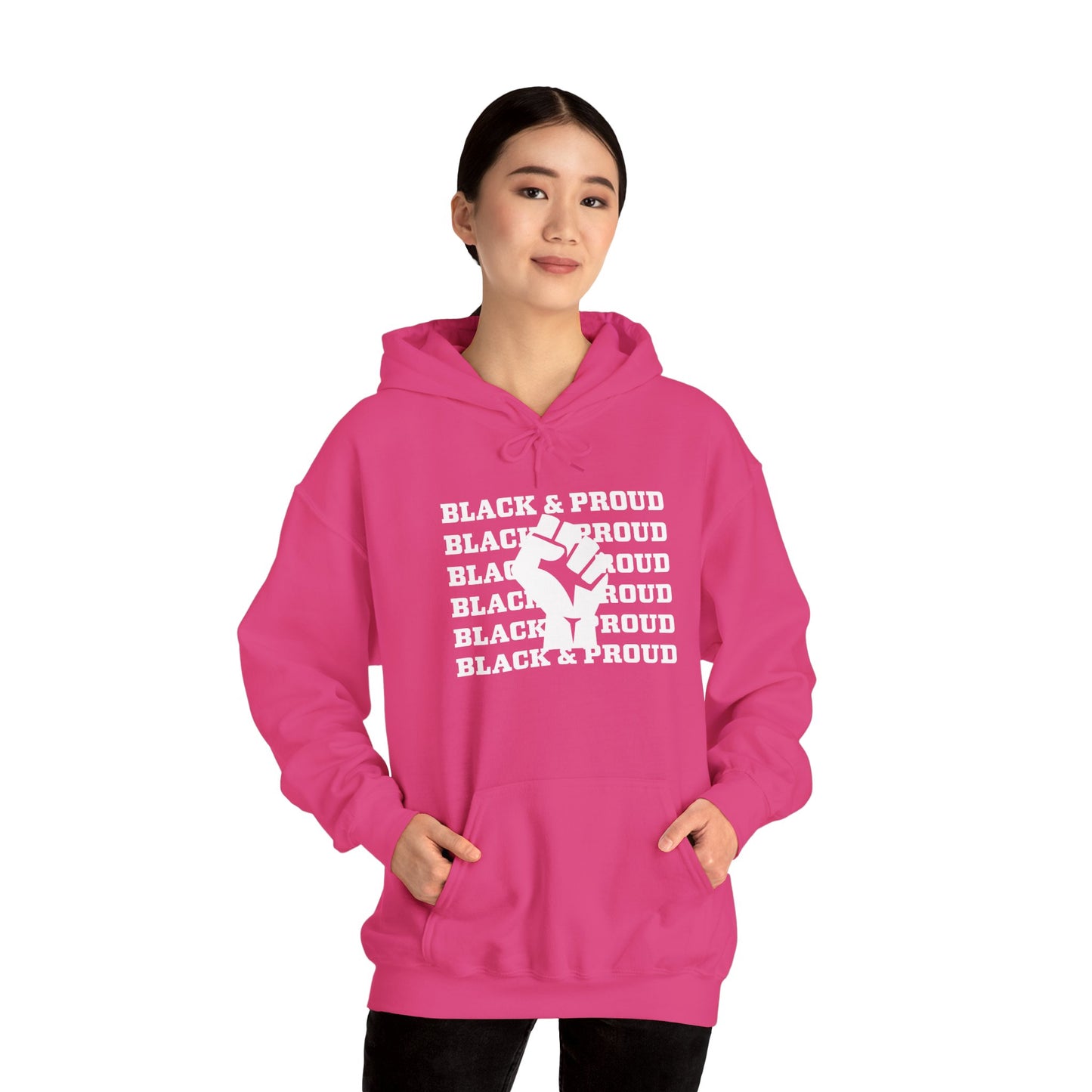 Black and Proud Unisex Heavy Blend™ Hooded Sweatshirt