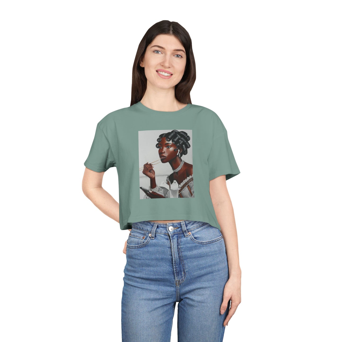 Our Lady of Leftovers Women's Crop Tee