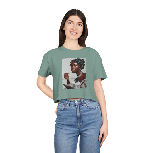 Our Lady of Leftovers Women's Crop Tee