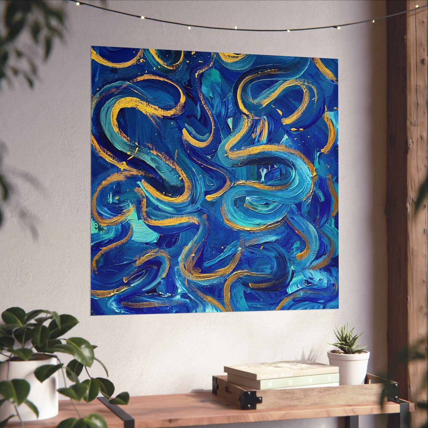 Blue Swirl Fine Art Posters