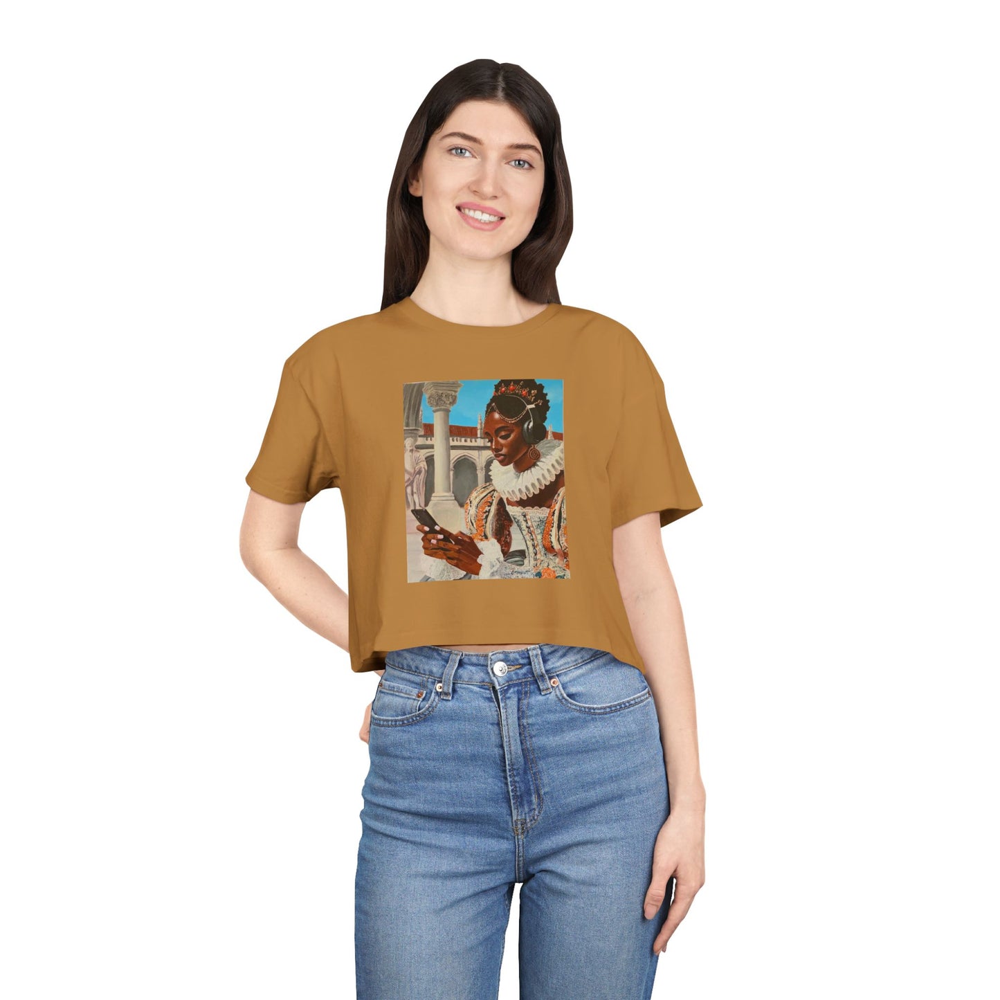 The Queen's Scroll Women's Crop Tee