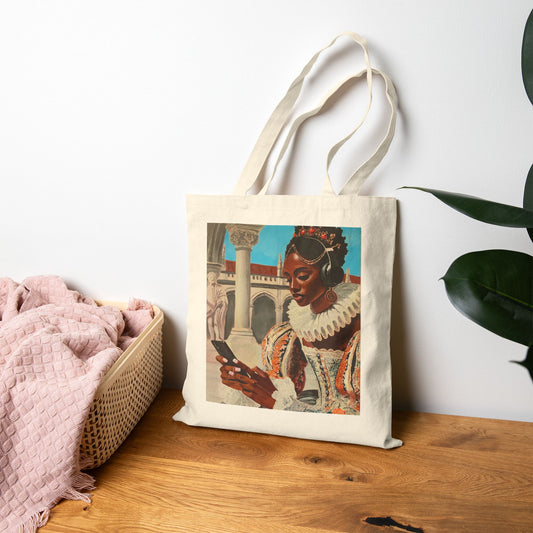 The Queen's Scroll Cotton Canvas Tote Bag