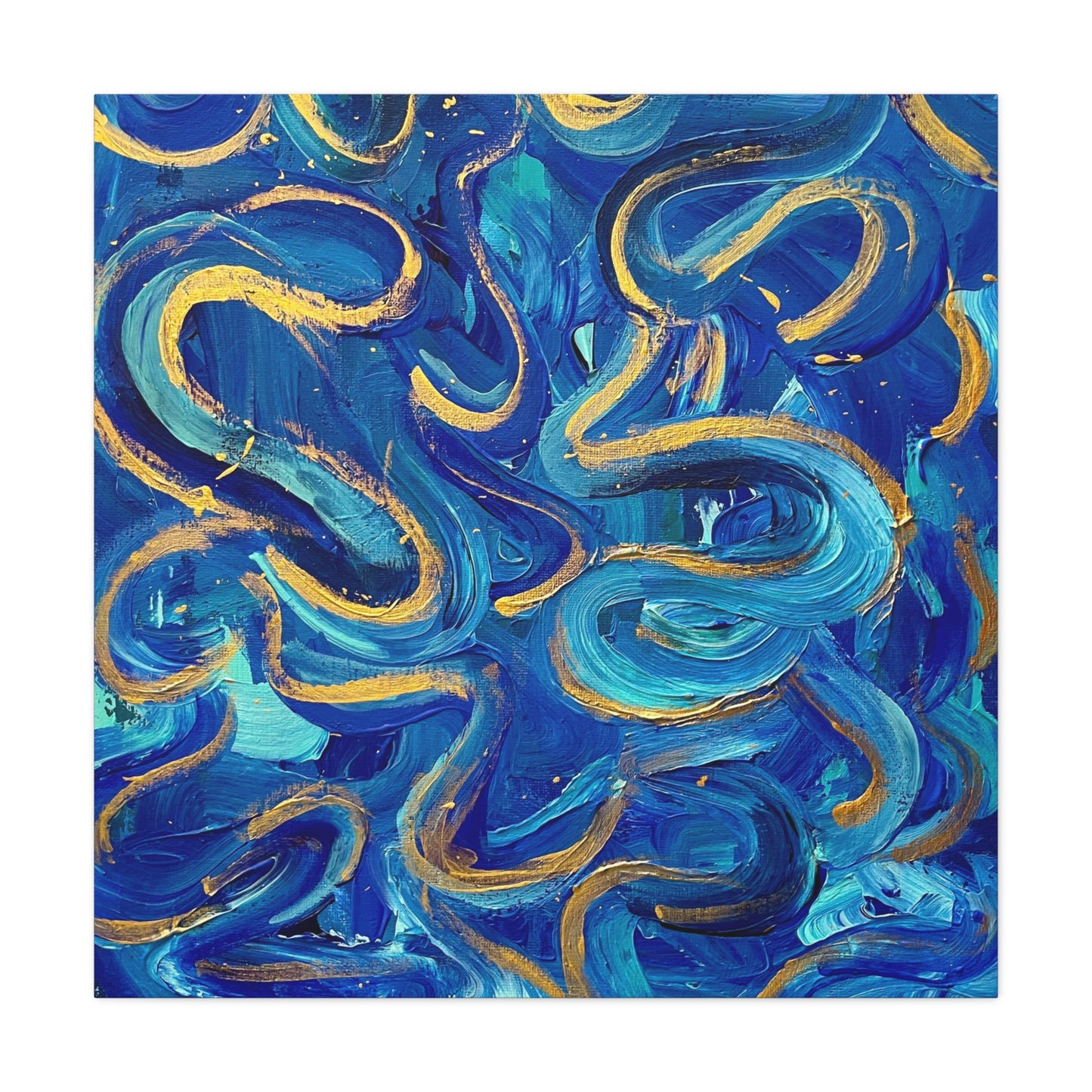 Blue Swirl Matte Canvas, Stretched, 1.25"
