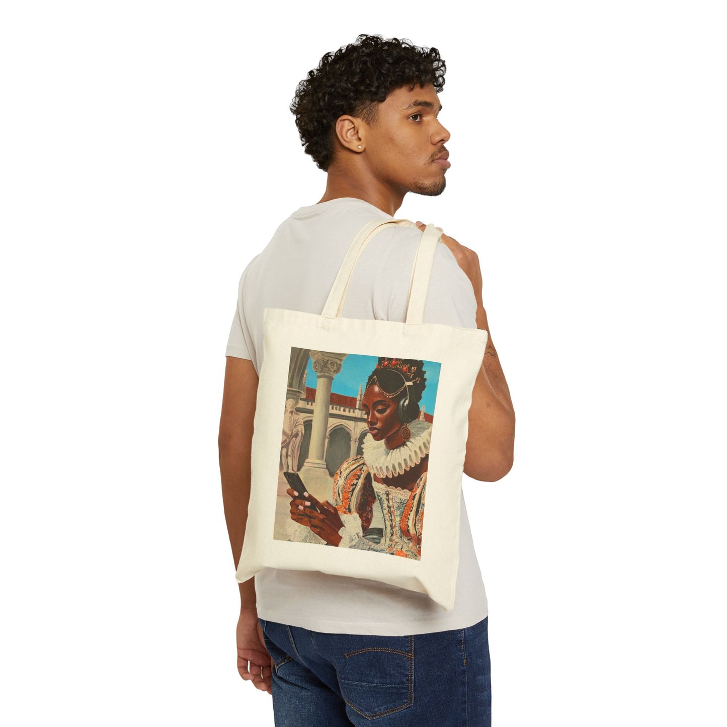 The Queen's Scroll Cotton Canvas Tote Bag