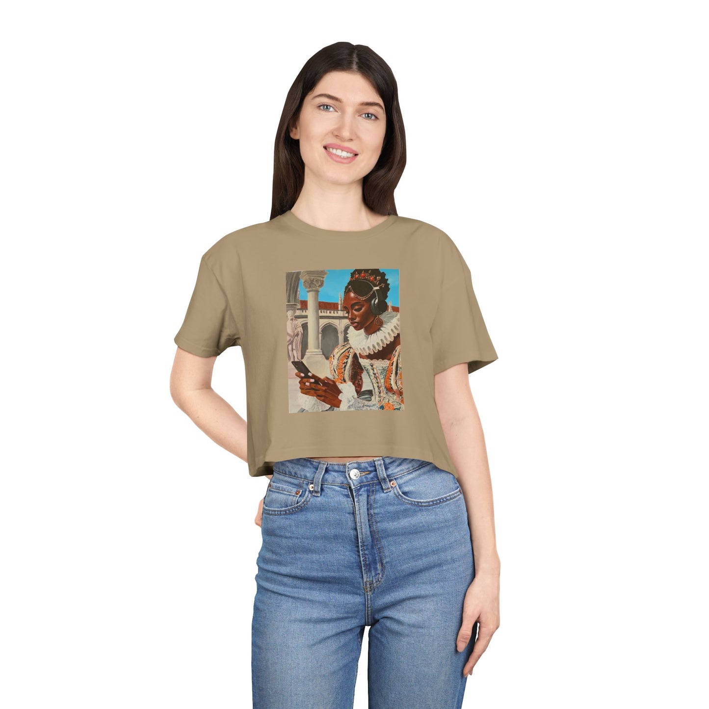 The Queen's Scroll Women's Crop Tee