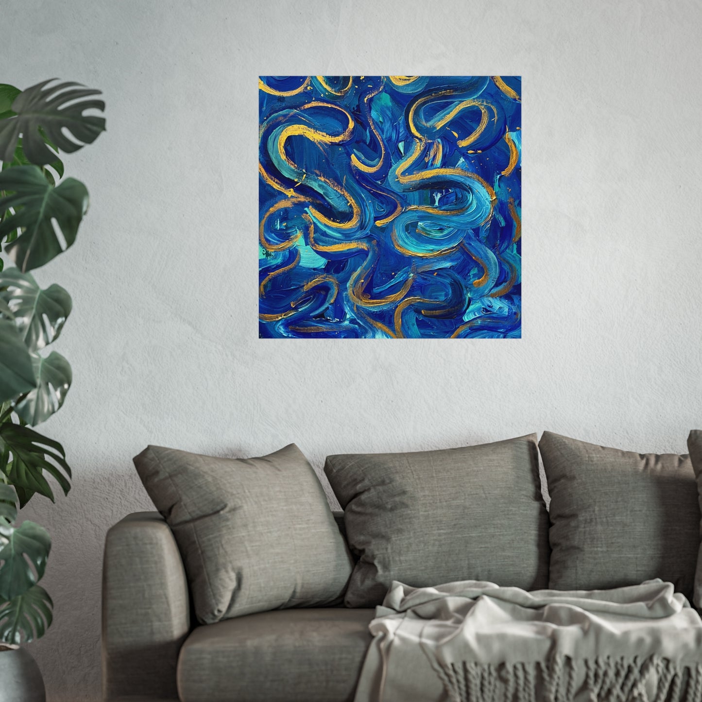 Blue Swirl Fine Art Posters