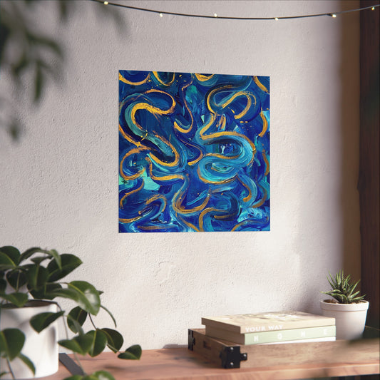 Blue Swirl Fine Art Posters