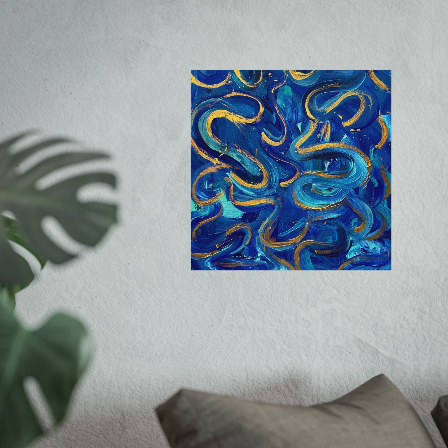 Blue Swirl Fine Art Posters