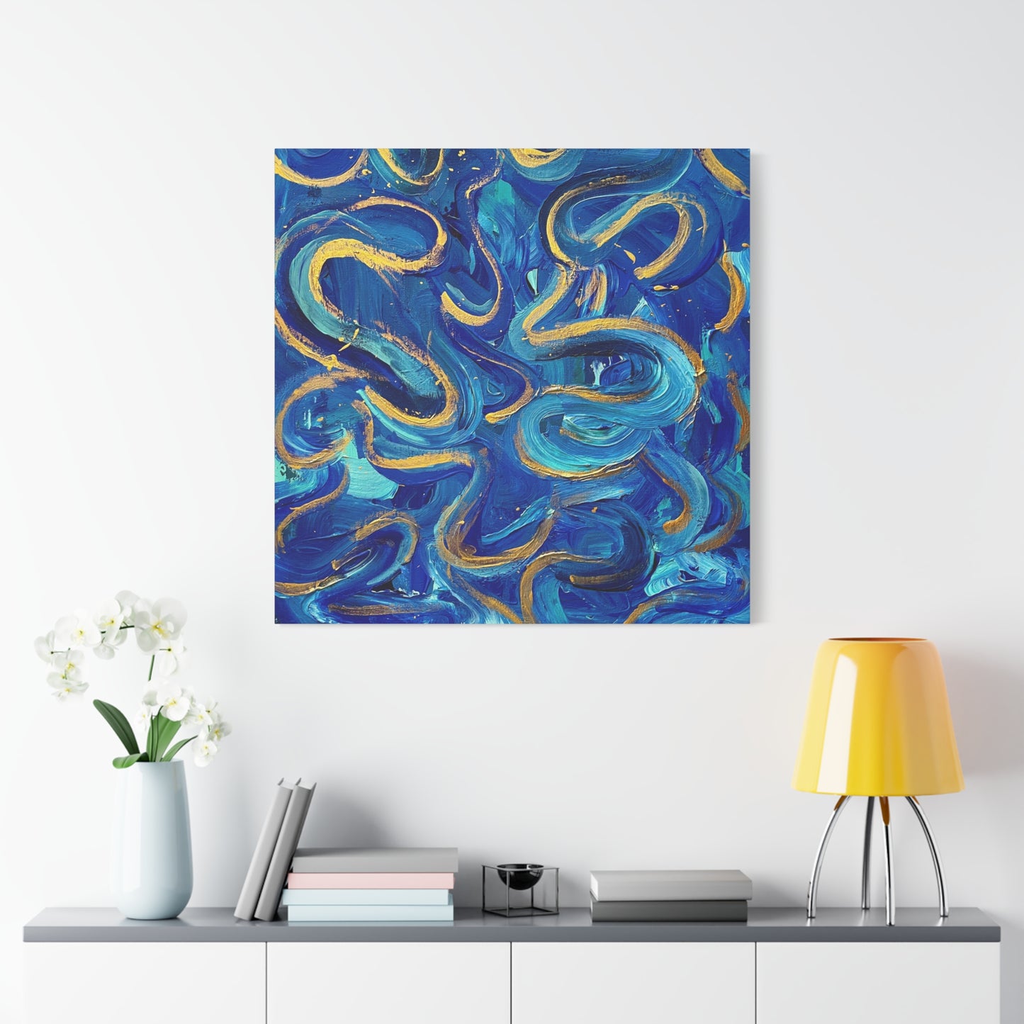 Blue Swirl Matte Canvas, Stretched, 1.25"