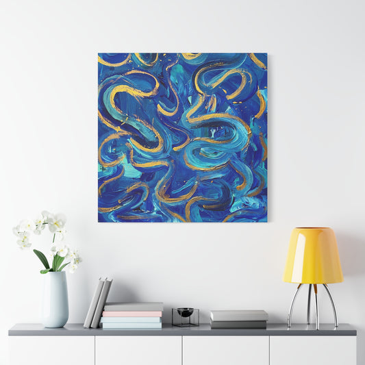 Blue Swirl Matte Canvas, Stretched, 1.25"