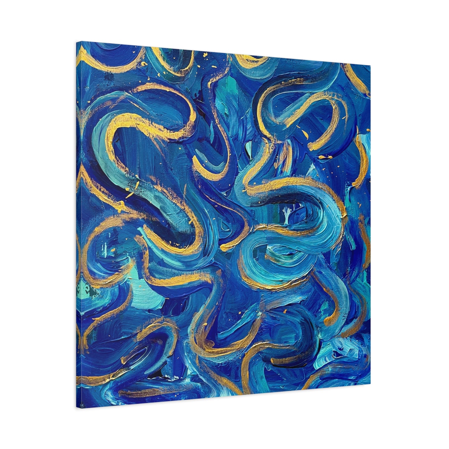 Blue Swirl Matte Canvas, Stretched, 1.25"
