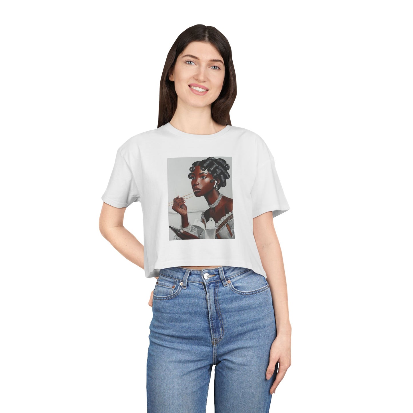 Our Lady of Leftovers Women's Crop Tee