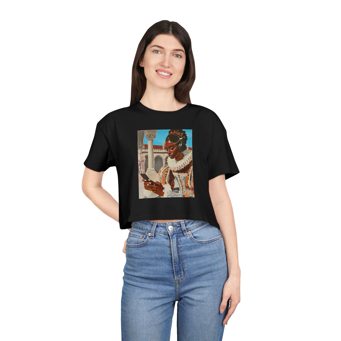 The Queen's Scroll Women's Crop Tee