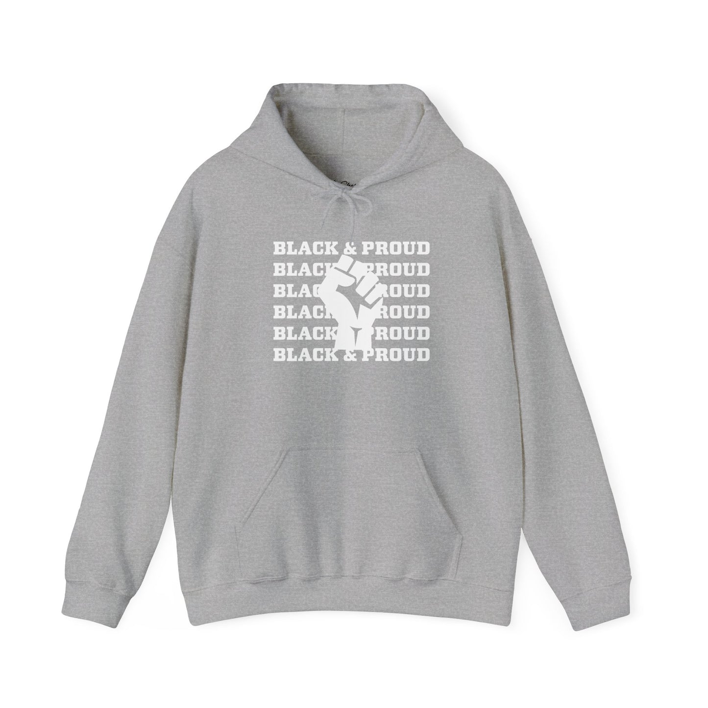 Black and Proud Unisex Heavy Blend™ Hooded Sweatshirt