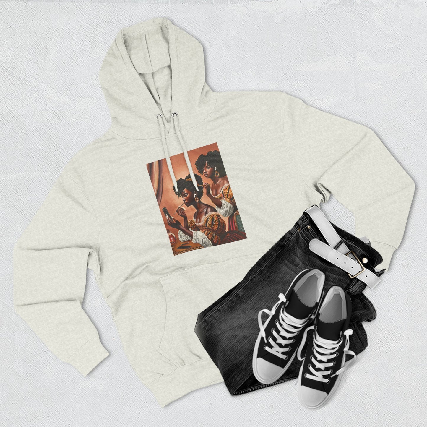 Fashionably Late Three-Panel Fleece Hoodie