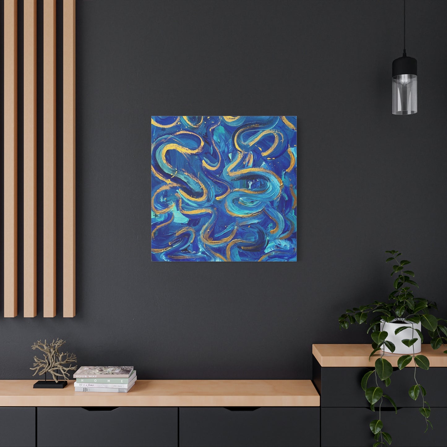 Blue Swirl Matte Canvas, Stretched, 1.25"