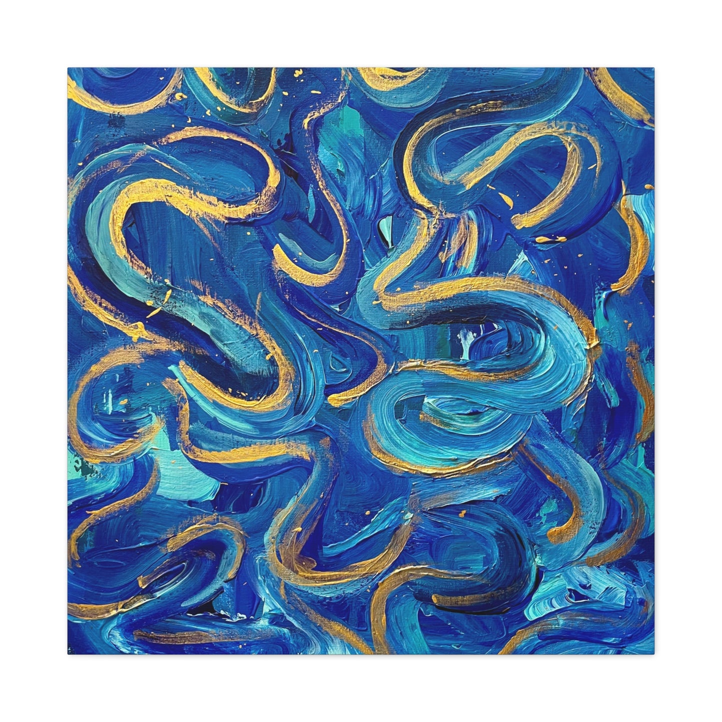 Blue Swirl Matte Canvas, Stretched, 1.25"
