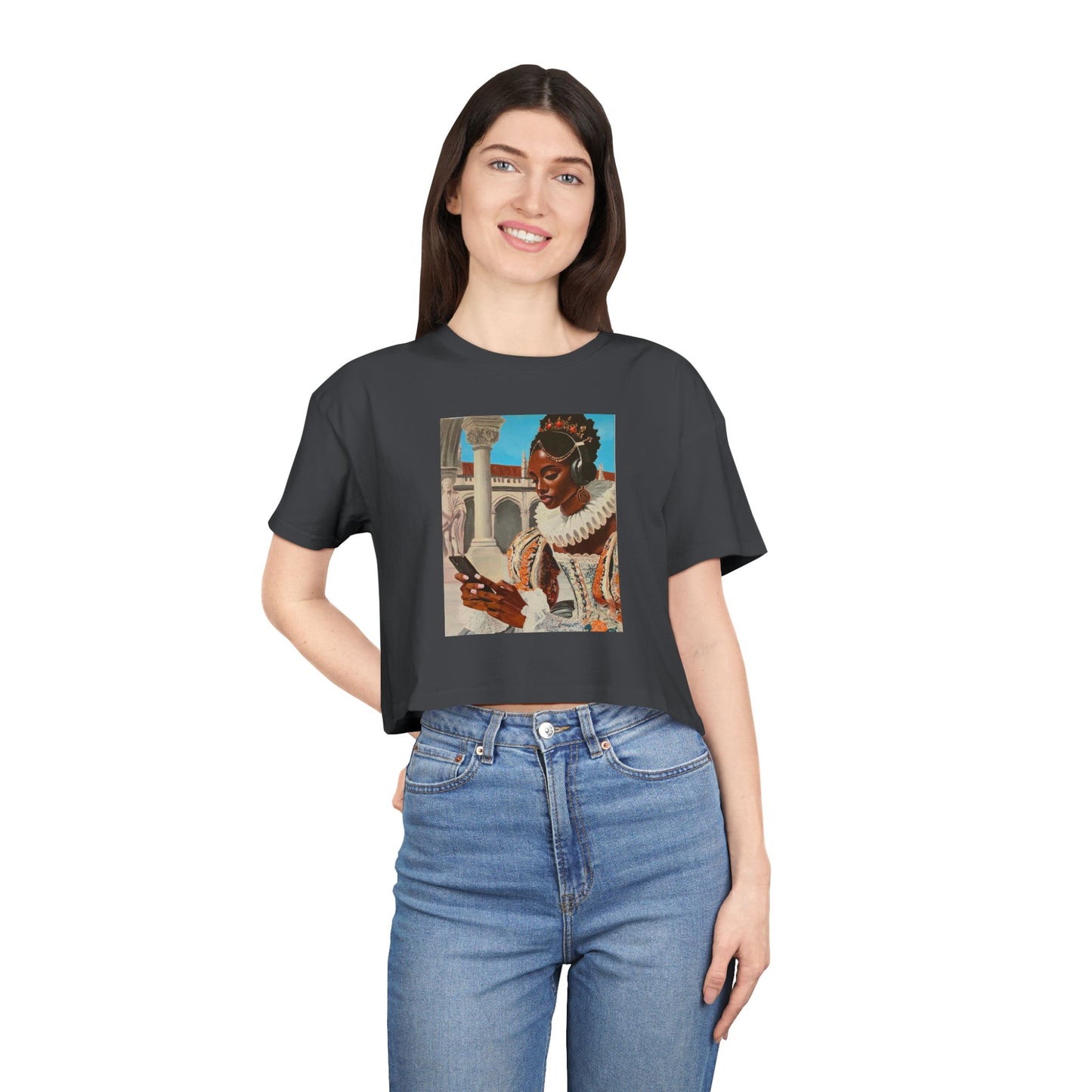 The Queen's Scroll Women's Crop Tee