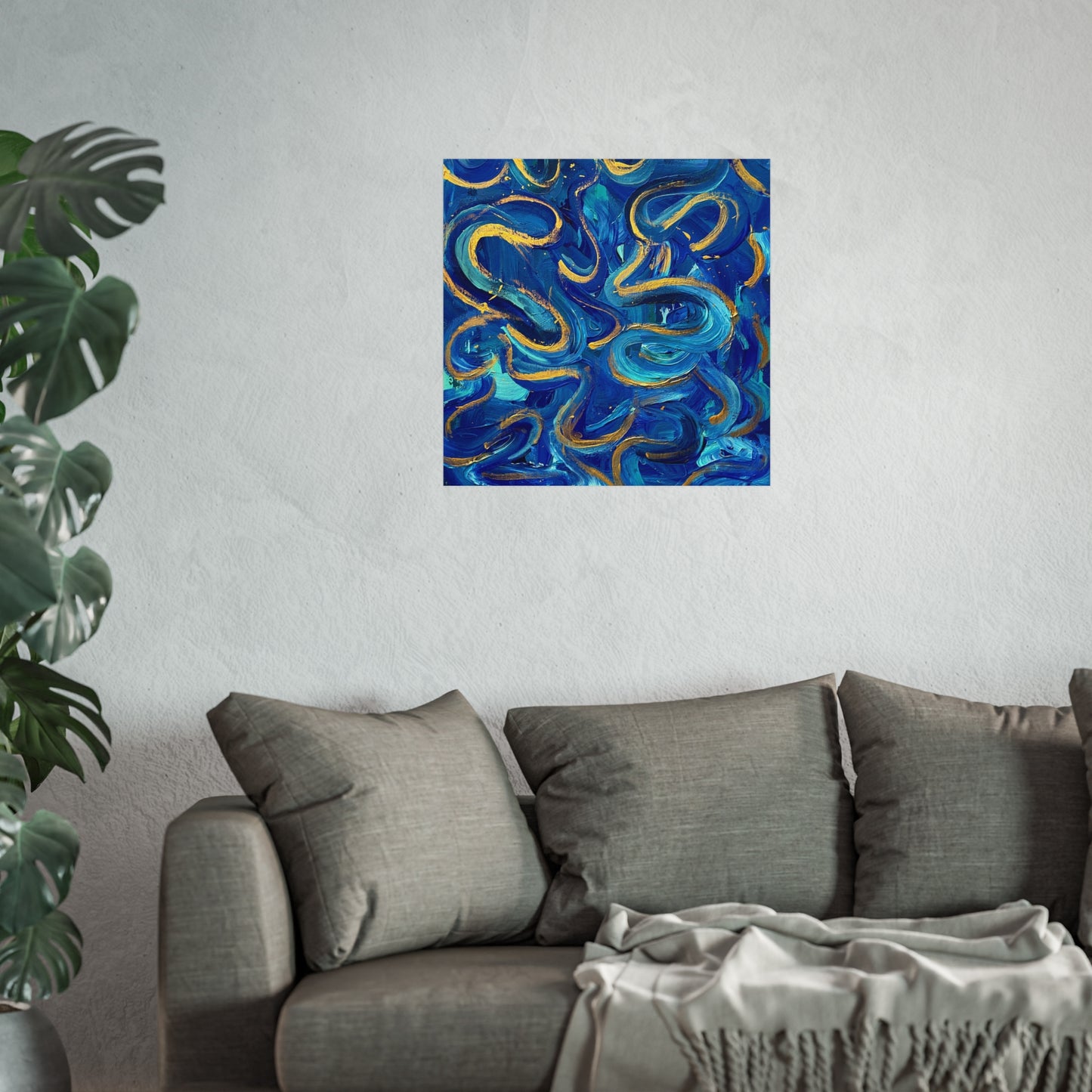 Blue Swirl Fine Art Posters